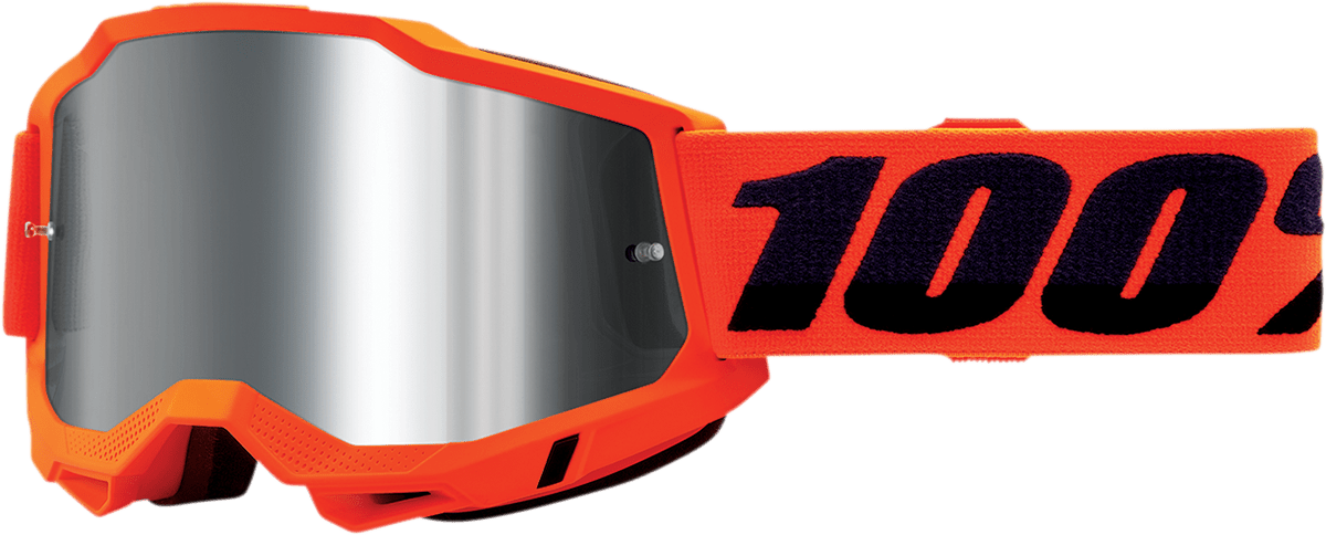 100% Accuri 2 Goggles - Neon Orange - Silver Mirror 50014-00004