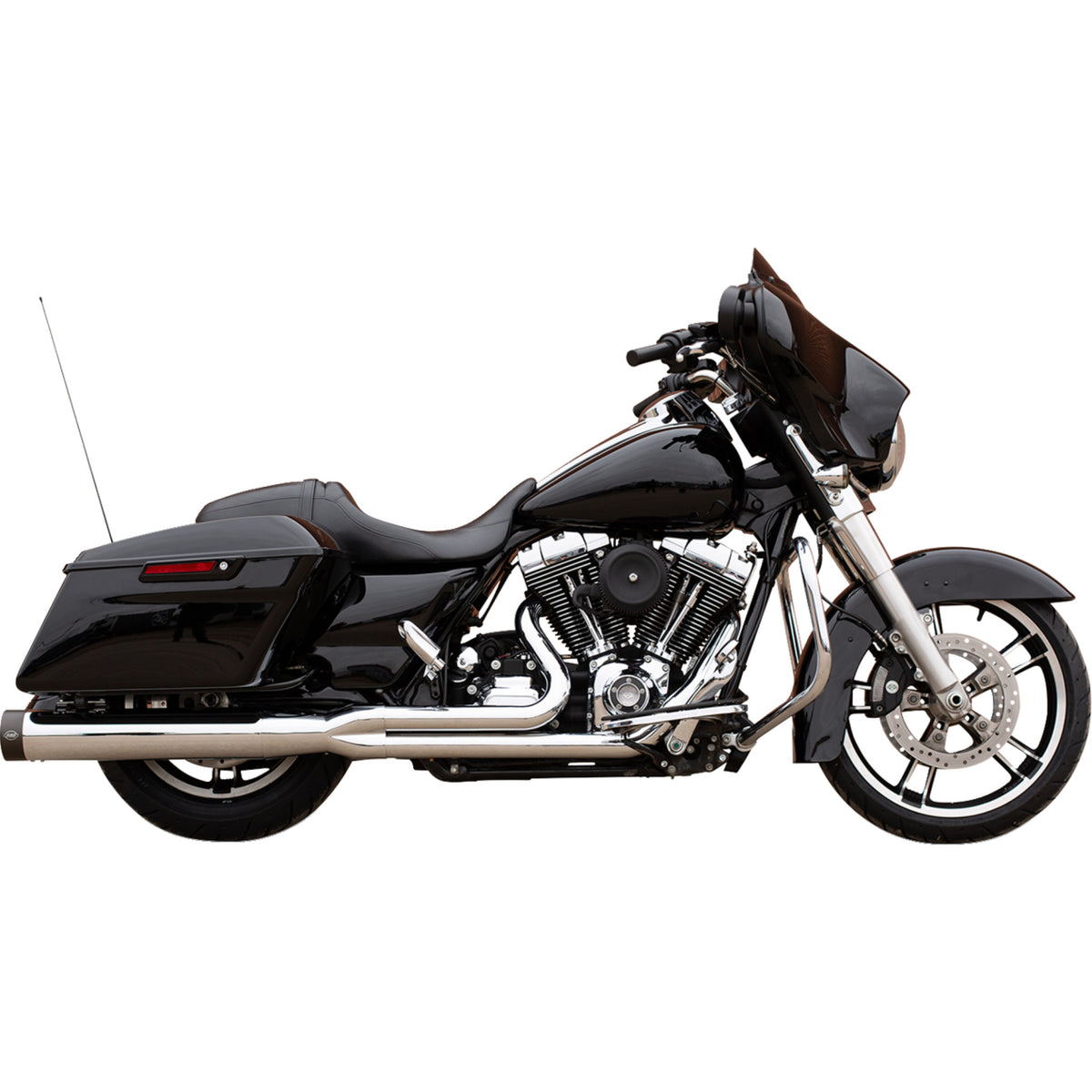 S&S Cycle Sidewinder 2-Into-1 Exhaust System - 550-0771 For Harley Touring 2007-2016