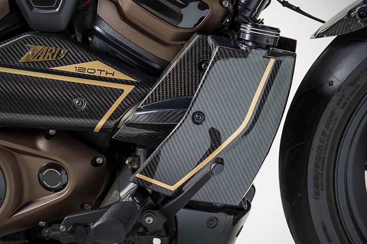 ZARD Radiator Covers + Rear Side Panel "120Th" Harley Davidson Sportst