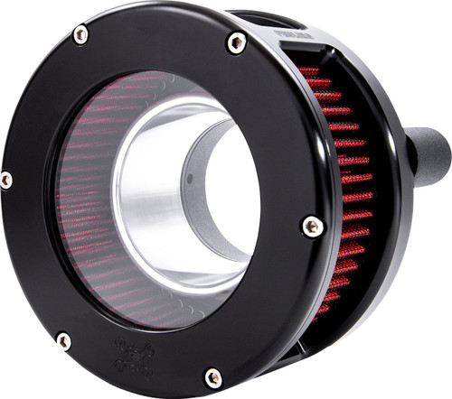 Feuling BA Series Black Body Air Cleaner Kit w/Clear Cover & Red Filter (5434)