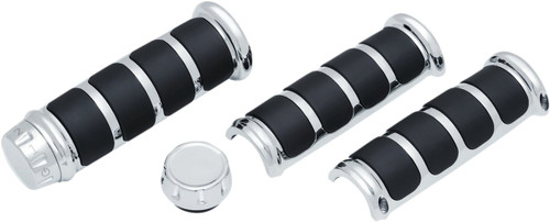 Kuryakyn Chrome Three-Piece ISO-Grips (6780)