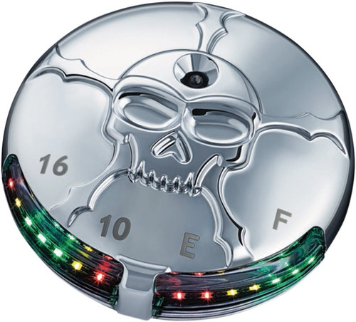 Kuryakyn Chrome Zombie LED Fuel and Battery Gauge (7357)