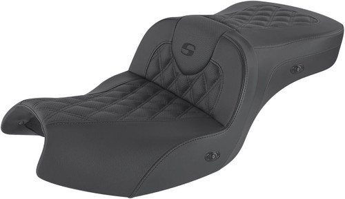 Saddlemen Heated Roadsofa Full Lattice Stitch Black Seat (I20-06-182HCT)