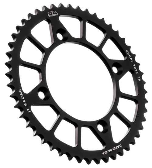 JT Rear Sprocket - Racelite Aluminum - Black - 428 - 49 Tooth (JTA798.49BLK)