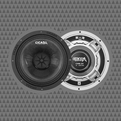 Cicada CM8.2X 8-inch Mid-Bass Component Speakers with CMC Cones – 2ohm