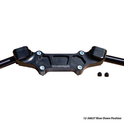 Woodcraft Ducati Monster 937 21-25 Adjustable Riser Adapter Plate w/ Standard Black Bars