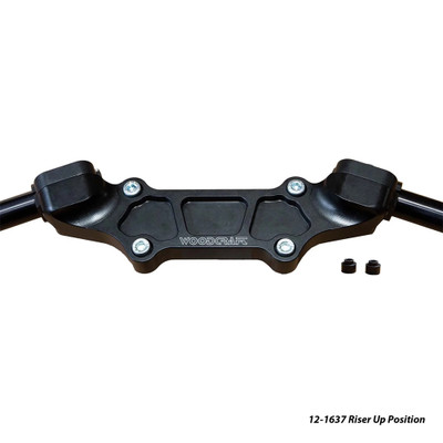 Woodcraft Ducati Monster 937 21-25 Riser Adapter Plate w/ Standard Black Bars