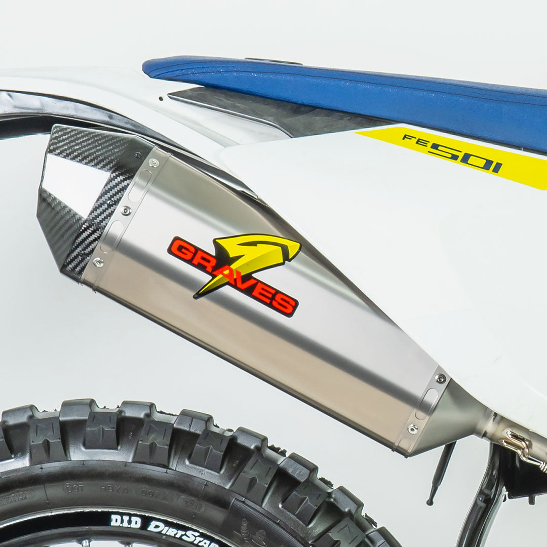 Graves Motorsports Titanium Diamond Slip-On ExhaustHusqvarna Fc Fe501/Ktm Sx-FXc- 250/350/45016-18