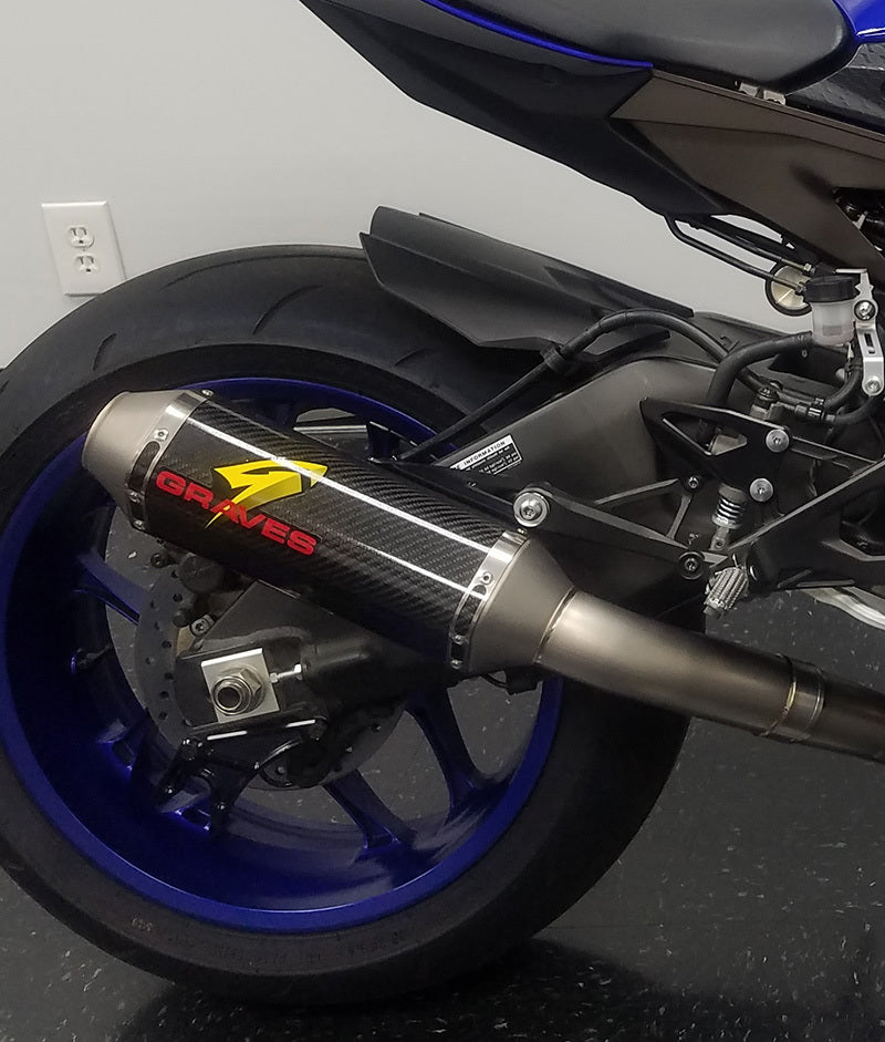Graves Exhaust Full Titanium Exhaust System With Carbon 265mm SilencerR1 2015-2024 Exy-17r1-Ftc26