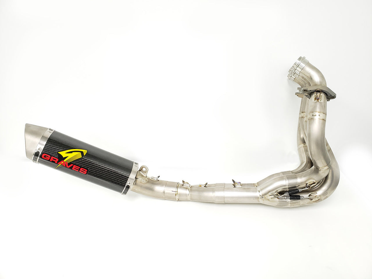 Graves ExhaustFull Link Titanium / Carbon Works 2019-2025Zx-6r Also Fits 2015 -2018 Exk-19zx6-Ftcw