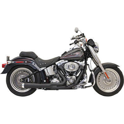 Bassani Xhaust 1986-1990 Harley-Davidson Softail Heritage FLST Road Rage 2-to-1 Exhaust System - Black Short
