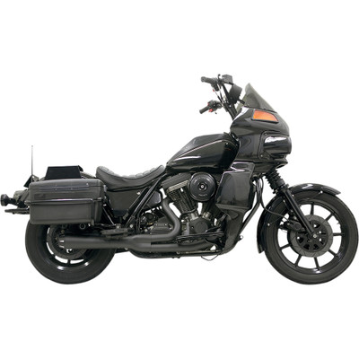 Bassani Xhaust 1987 Harley-Davidson Low Rider Chrome FXRC Road Rage 2-to-1 Exhaust System - Black FXR