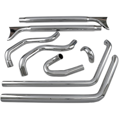 Bassani Xhaust 2004 Harley-Davidson Screamin' Eagle Deuce FXSTDSE2 True Duals Exhaust System with Fishtail Mufflers without Baffles - 33" - 2-1/4" Muffler