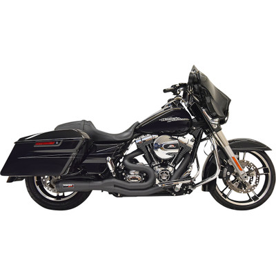 Bassani Xhaust 2007-2016 Harley-Davidson Electra Glide Ultra Classic EFI FLHTCUI Road Rage II 2-Into-1 Mid-Length Exhaust System - Black