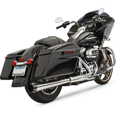 Bassani Xhaust 2017-2019 Harley-Davidson Road King Special FLHRXS Crossover Eliminator Slip-On Muffler - Chrome