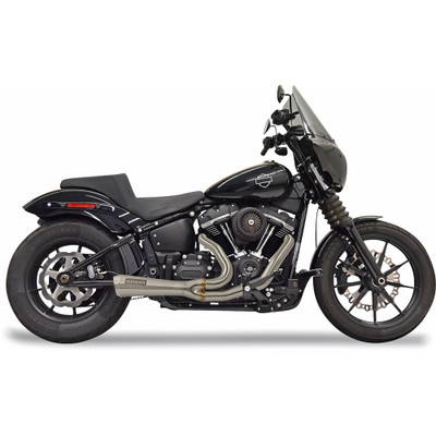 Bassani Xhaust 2018-2019 Harley-Davidson Softail Fat Boy FLFB 2-into-1 Ripper Short Exhaust System - Stainless Steel