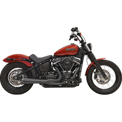 Bassani Xhaust 2018-2021 Harley-Davidson Softail Slim FLSL 2-into-1 Road Rage III Exhaust System - Black
