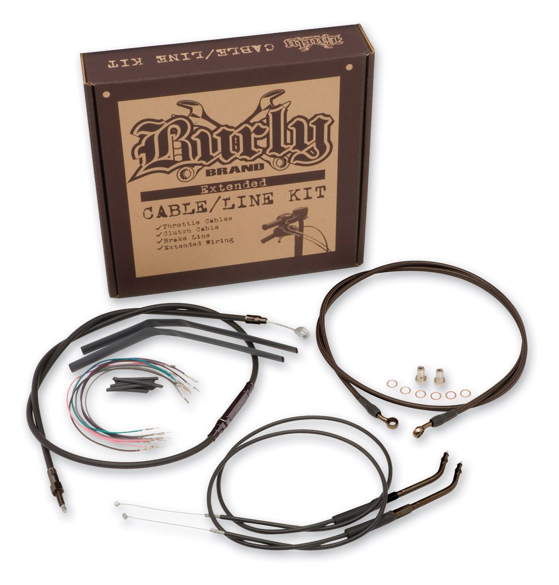 Burly Handlebar Cable Installation Kit For Harley FL Softail W/ ABS 2011-2014