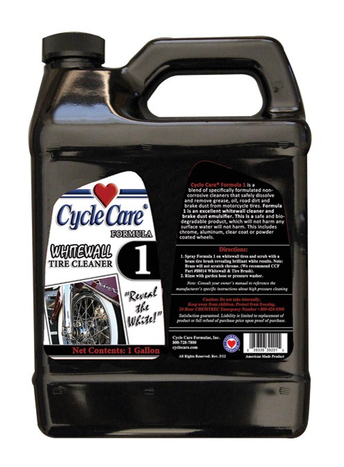 Cycle Care Formula 1 White Wall Tire Cleaner (1 Gallon and 22 oz)