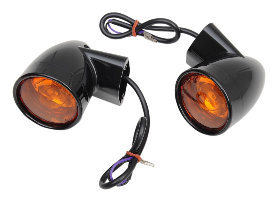 Drag Specialties Bullet-Style Rear Turn Signals For Harley 1986-2025