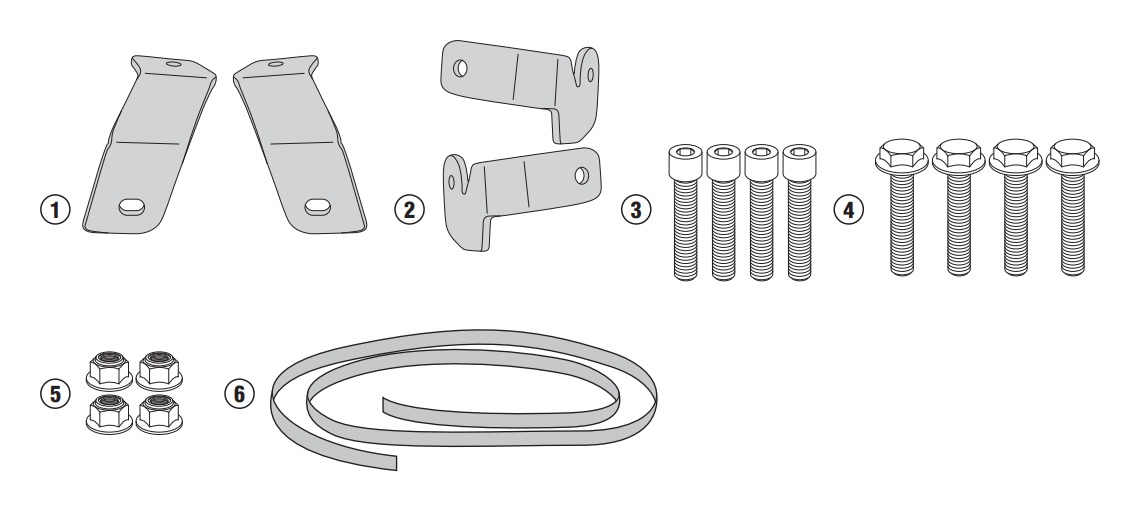 Givi 1146KIT Side Case Rack Mounting Kit Honda NC700X / NC750X 2016-2020