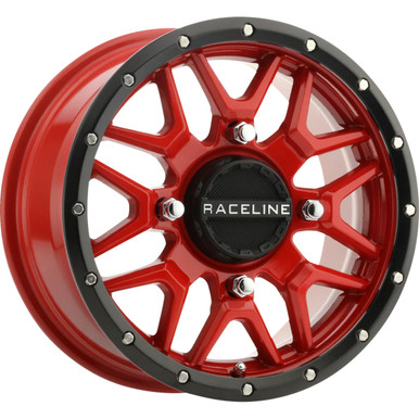 Raceline Wheels #A94R-47056+38 - Wheel - Krank - Simulated Beadlock - Front/Rear - Red - 14x7 - 4/156 - 6+1 (+38 mm)