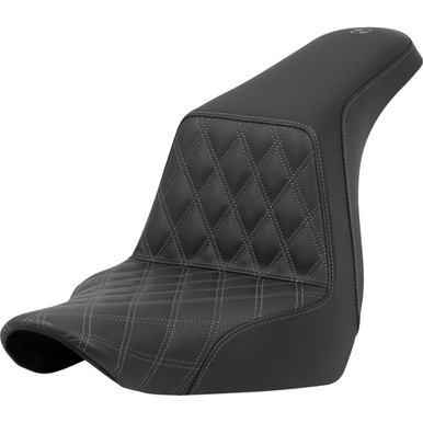 Saddlemen #818-29-17202 - Step-Up Seat - Front Lattice Stitch - Gray Stitch - FXLR/FLSB '18-'24