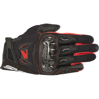 Alpinestars #3567818-13-L - Honda SMX-2 Air Carbon V2 Gloves - Black/Red - Large