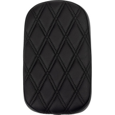 Drag Specialties Seats - Rear Solo Seat - Wide - Double Diamond - Black Stitch - FLH/FLT '97-'23