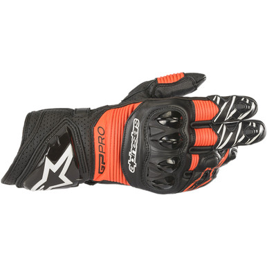Alpinestars #3556922-1030-2X - GP Pro RS3 Gloves - Black/Fluo Red - 2XL