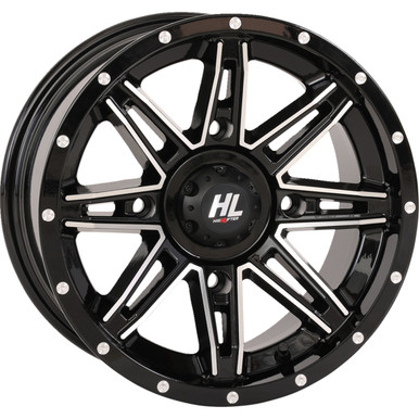High Lifter #14HL22-1137 - Wheel - HL22 - Front/Rear - Gloss Black w/Machined - 14x7 - 4/137 - 4+3 (+10 mm)