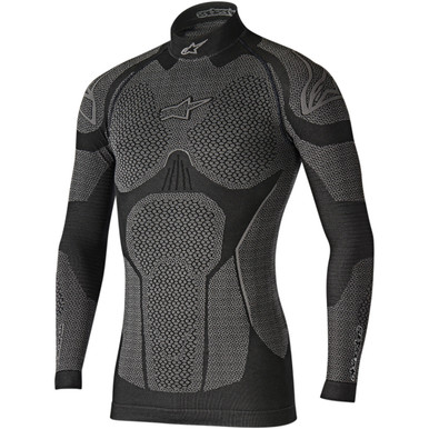 Alpinestars #4752117106-XS/S - Ride Tech Winter Long-Sleeve Underwear Top - Black/Gray - XS/S