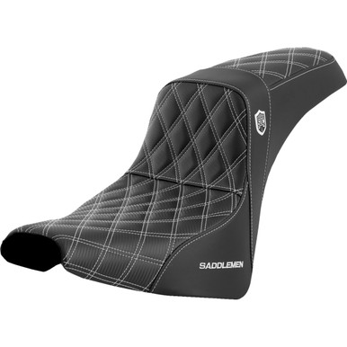 Saddlemen #SC81830WHI - Pro Series SDC Performance Seat - w/o Backrest - White Stitch - FXBB/FXST '18-'23