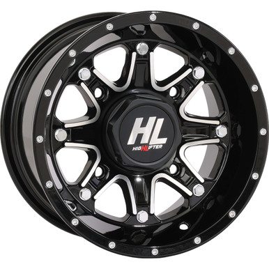 High Lifter #12HL04-1111 - Wheel - HL4 - Rear - Gloss Black w/Machined - 12x7 - 4/110 - 2+5 (-47 mm)