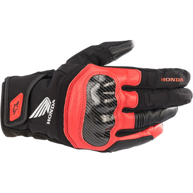 Alpinestars #3527321-1303-2X - Honda SMX Z Drystar Gloves - Black/Bright Red - 2XL