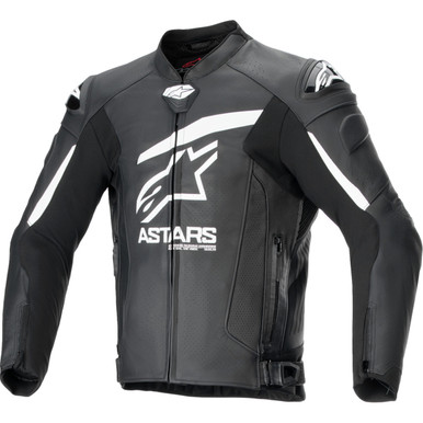 Alpinestars #3100624-12-60 - GP Plus R v4 Airflow Leather Jacket - Black/White - US 50 / EU 60