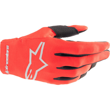 Alpinestars #3541824-385-XS - Youth Radar Gloves - Mars Red/Silver - XS