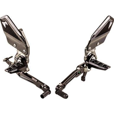 Gilles Tooling #RCT10GT-IN01 - Adjustable Rearset - Chrome - Indian