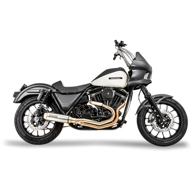 Bassani Xhaust #1FXR3SS - 2-into-1 Exhaust System with Super Bike 4" Muffler - Stainless Steel