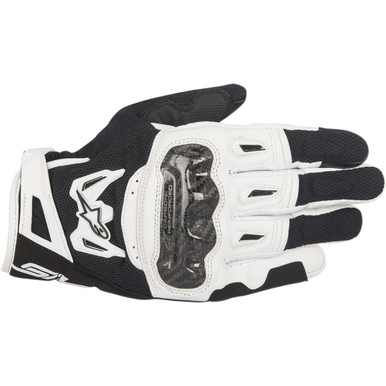 Alpinestars #3567717-12-L - SMX-2 Air Carbon V2 Gloves - Black/White - Large