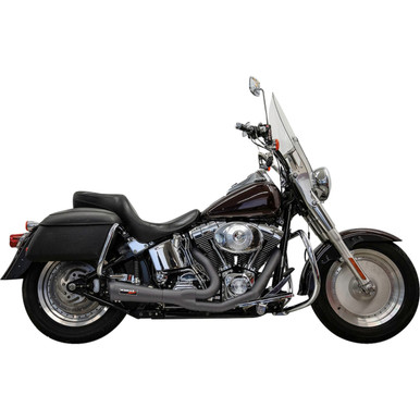 Bassani Xhaust #1S6B - 2-into-1 Ripper Exhaust System - Short - Black - Twin Cam Softails
