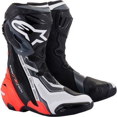 Alpinestars #2220121-1329-47 - Supertech R Vented Boots - Black/Red/White/Gray - US 12 / EU 47