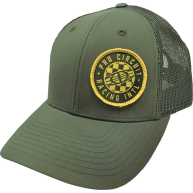PRO Circuit #6720105 - Pro Circuit Global Checked Hat - Olive - One Size