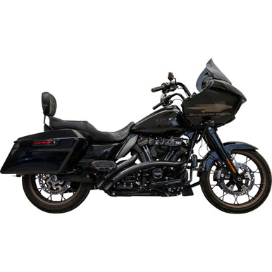 Bassani Xhaust #1F21FB - Sweeper Radial Exhaust System with Heat Shields - Black