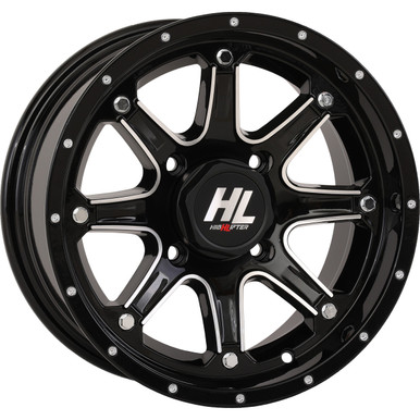 High Lifter #14HL04-1137 - Wheel - HL4 - Front/Rear - Gloss Black w/Machined - 14x7 - 4/137 - 4+3 (+10 mm)