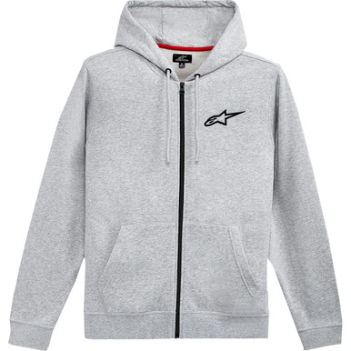 Alpinestars #1212536001126XL - Ageless Zip Hoodie - Heather Gray/Black - XL