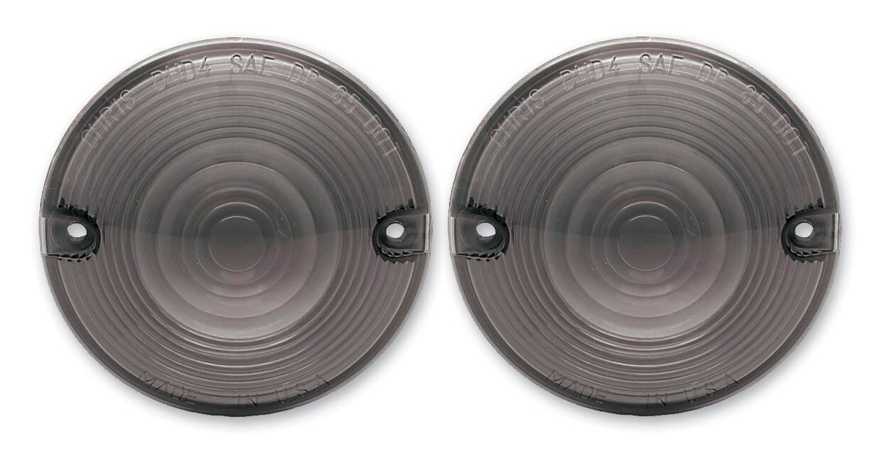 Kuryakyn Replacement Smoke Turn Signal Lenses For Harley 1986-2022