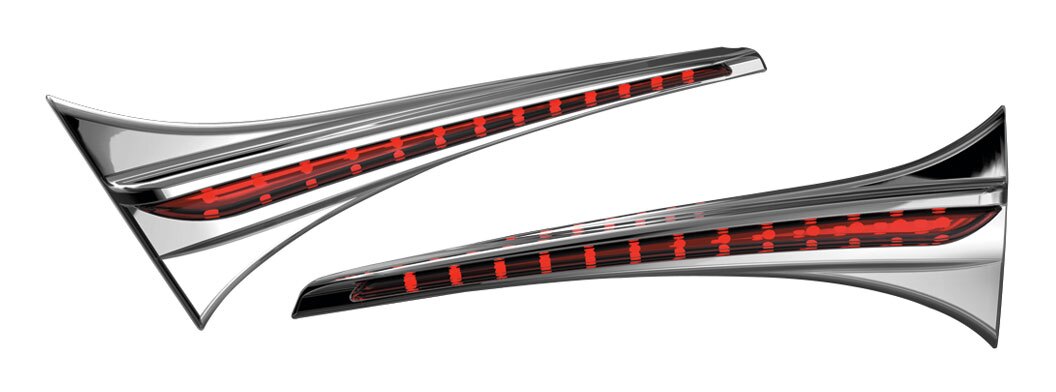 Kuryakyn Trunk Accent Swoops with LED Lights Honda Gold Wing 2006-2017