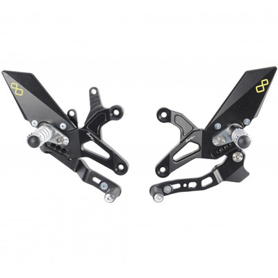 Lightech Rearsets Reverse Shift Kawasaki ZX-6R 05-26