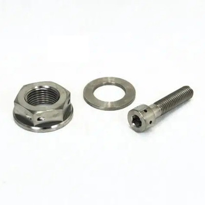 Norton Motorsports Yamaha R7 22-26 Drilled Titanium Rear Axle Nut, Washer, Fork Pinch Bolt
